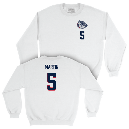 Gonzaga Women's Volleyball White Logo Crew - Brianna Martin Small