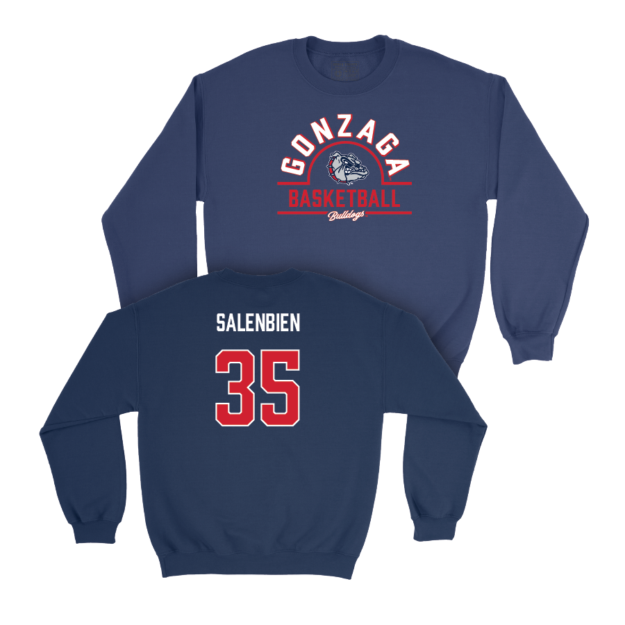 Gonzaga Women's Basketball Navy Arch Crew - Bree Salenbien Small