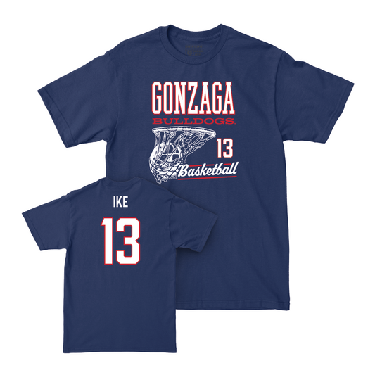 Gonzaga Men's Basketball Navy Hoops Tee - Graham Ike Small