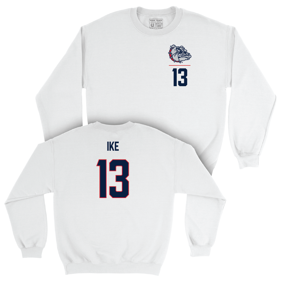 Gonzaga Men's Basketball White Logo Crew - Graham Ike Small