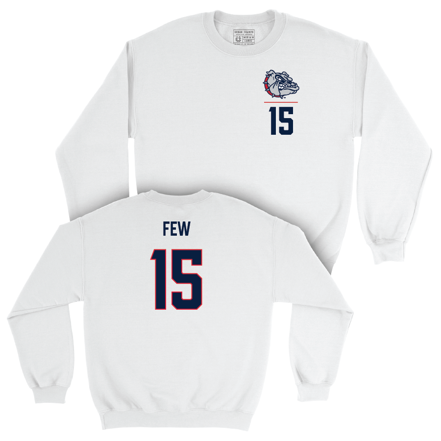 Gonzaga Men's Basketball White Logo Crew - Joe Few Small