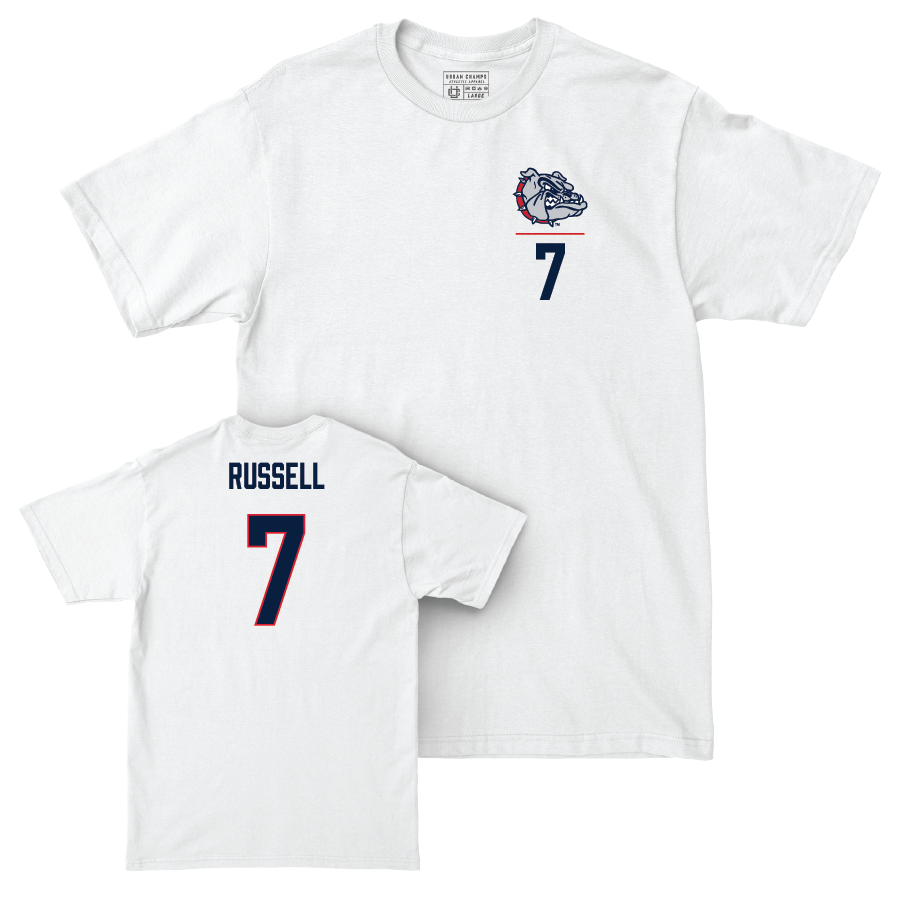 Gonzaga Women's Volleyball White Logo Comfort Colors Tee - Juliette Russell Small