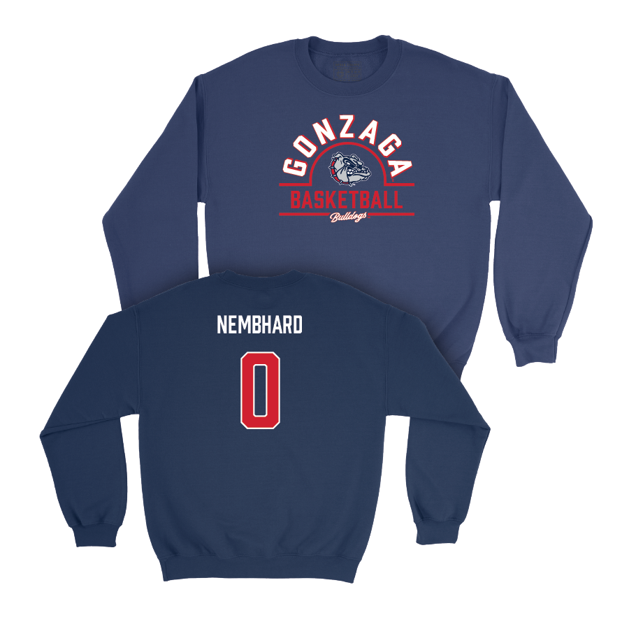 Gonzaga Men's Basketball Navy Arch Crew - Ryan Nembhard Small