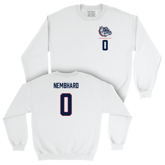 Gonzaga Men's Basketball White Logo Crew - Ryan Nembhard Small