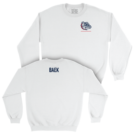 Gonzaga Women's Golf White Logo Crew - Chaewon Baek