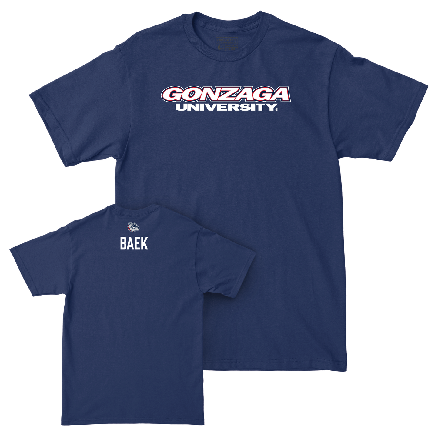 Gonzaga Women's Golf Navy Wordmark Tee - Chaewon Baek