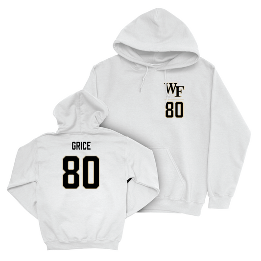 Wake Forest Football White Logo Hoodie  - Ben Grice