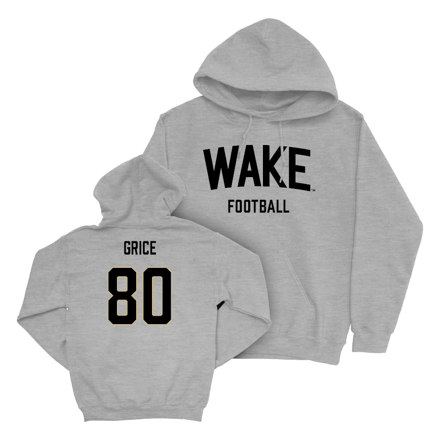 Wake Forest Football Sport Grey Wordmark Hoodie  - Ben Grice