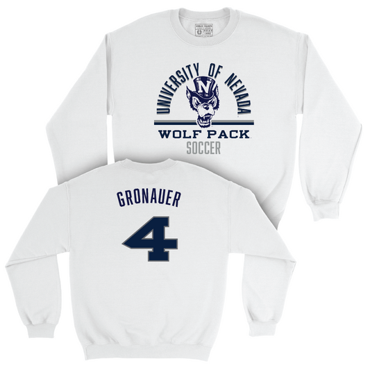 Nevada Women's Soccer White Classic Crew  - Serene Gronauer