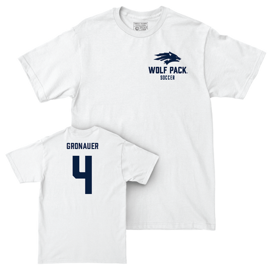 Nevada Women's Soccer White Logo Comfort Colors Tee  - Serene Gronauer