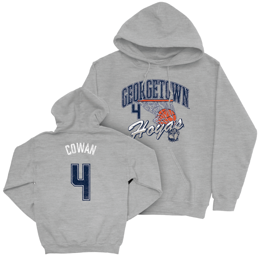 Georgetown Women's Basketball Sport Grey Hardwood Hoodie - Alexandra Cowan Youth Small