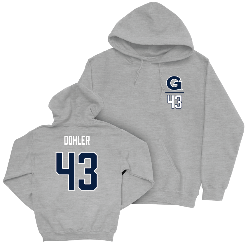 Georgetown Football Sport Grey Logo Hoodie - Christian Dohler Youth Small