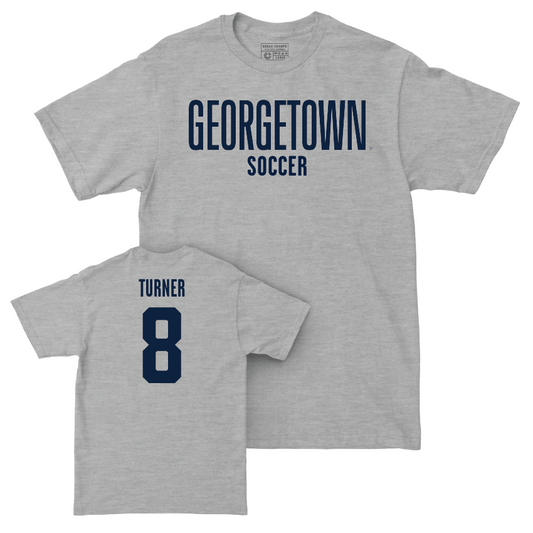 Georgetown Women's Soccer Sport Grey Wordmark Tee - Eliza Turner Youth Small