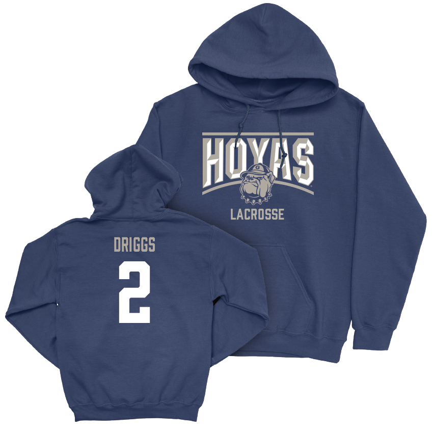 Georgetown Lacrosse Navy Staple Hoodie - Grace Driggs Youth Small