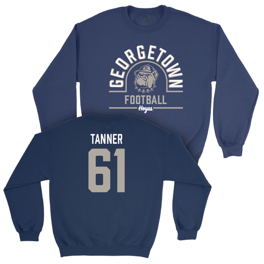 Georgetown Football Navy Classic Crew - Hampton Tanner Youth Small