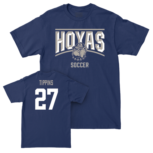 Georgetown Women's Soccer Navy Staple Tee - Henley Tippins Youth Small