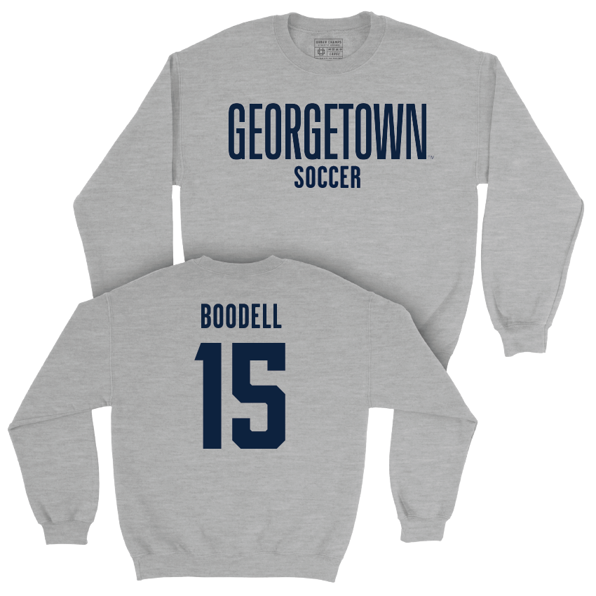 Georgetown Women's Soccer Sport Grey Wordmark Crew - Isabel Boodell Youth Small