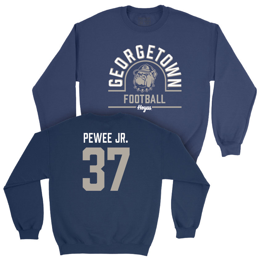 Georgetown Football Navy Classic Crew - Kolubah Pewee Jr. Youth Small