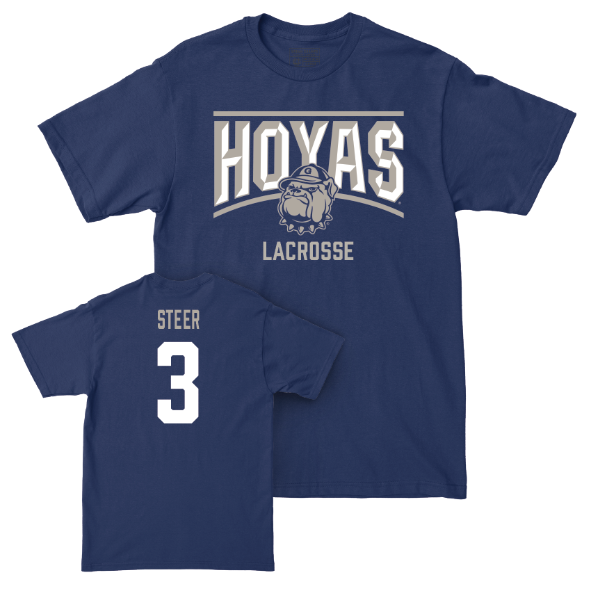 Georgetown Lacrosse Navy Staple Tee - Kendall Steer Youth Small