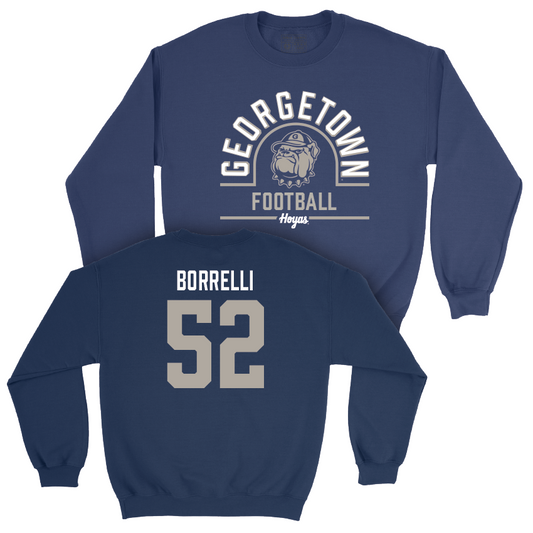 Georgetown Football Navy Classic Crew - Madux Borrelli Youth Small