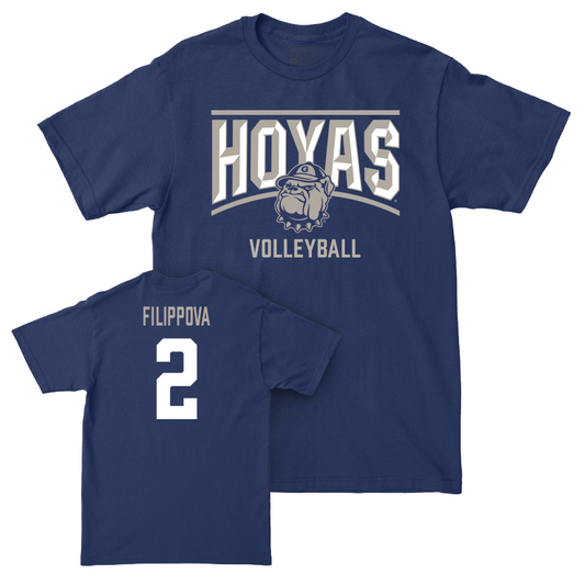 Georgetown Volleyball Navy Staple Tee - Maria Filippova Youth Small