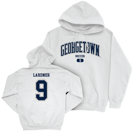 Georgetown Women's Soccer White Arch Hoodie - Maja Lardner Youth Small