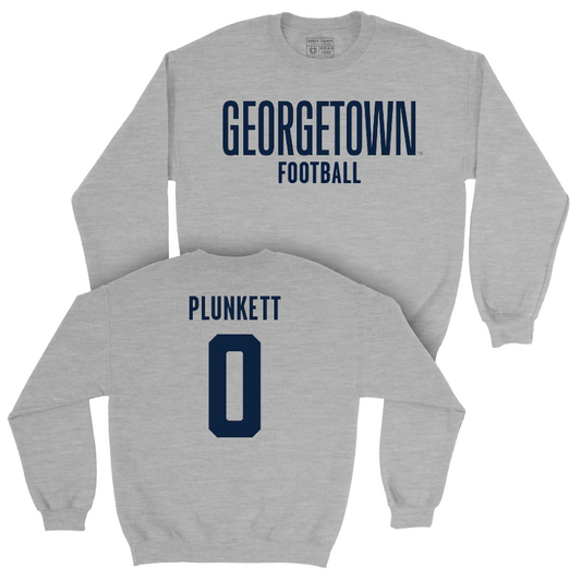 Georgetown Football Sport Grey Wordmark Crew - Matthew Plunkett Youth Small