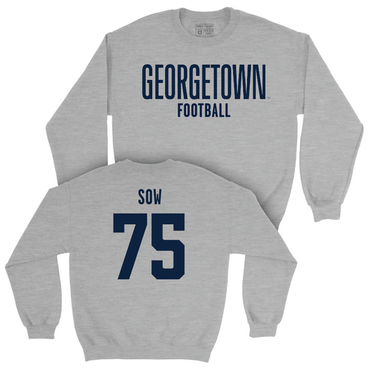 Georgetown Football Sport Grey Wordmark Crew - Mouhamed Sow Youth Small