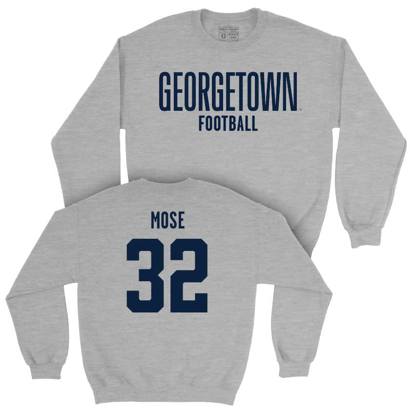 Georgetown Football Sport Grey Wordmark Crew - Naiteitei Mose Youth Small