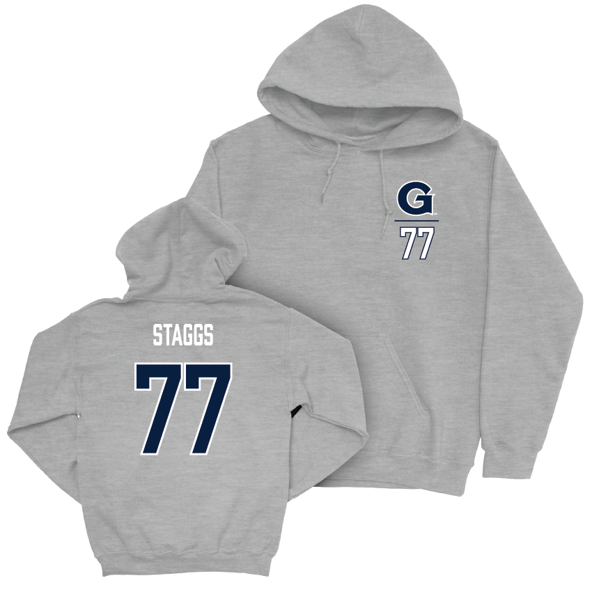 Georgetown Football Sport Grey Logo Hoodie - Nathan Staggs Youth Small