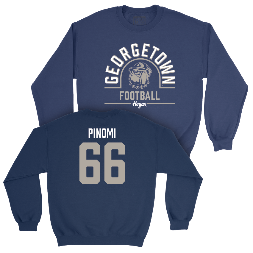 Georgetown Football Navy Classic Crew - Richie Pinomi Youth Small