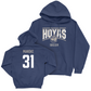 Georgetown Men's Soccer Navy Staple Hoodie - Tenzing Manske Youth Small