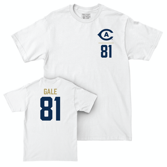 UC Davis Football White Logo Comfort Colors Tee - Joshua Gale | #81