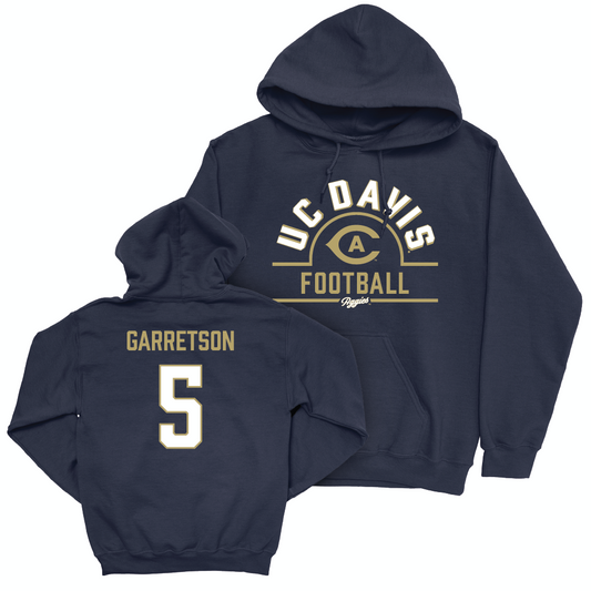 UC Davis Football Navy Arch Hoodie  - Grant Garretson