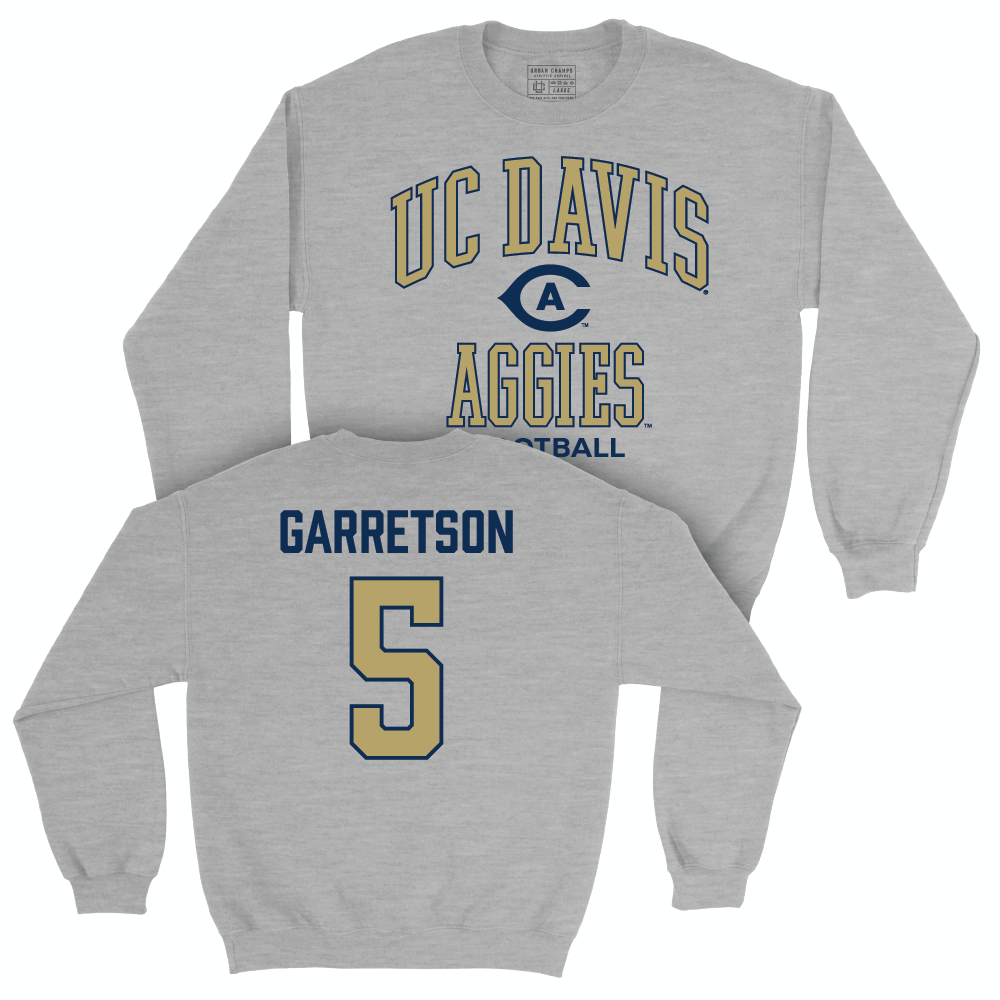 UC Davis Football Sport Grey Classic Crew  - Grant Garretson