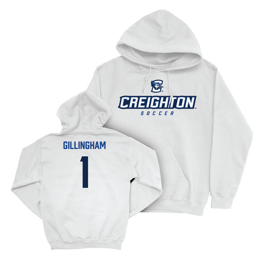 Creighton Men's Soccer White Athletic Hoodie   - Blake Gillingham