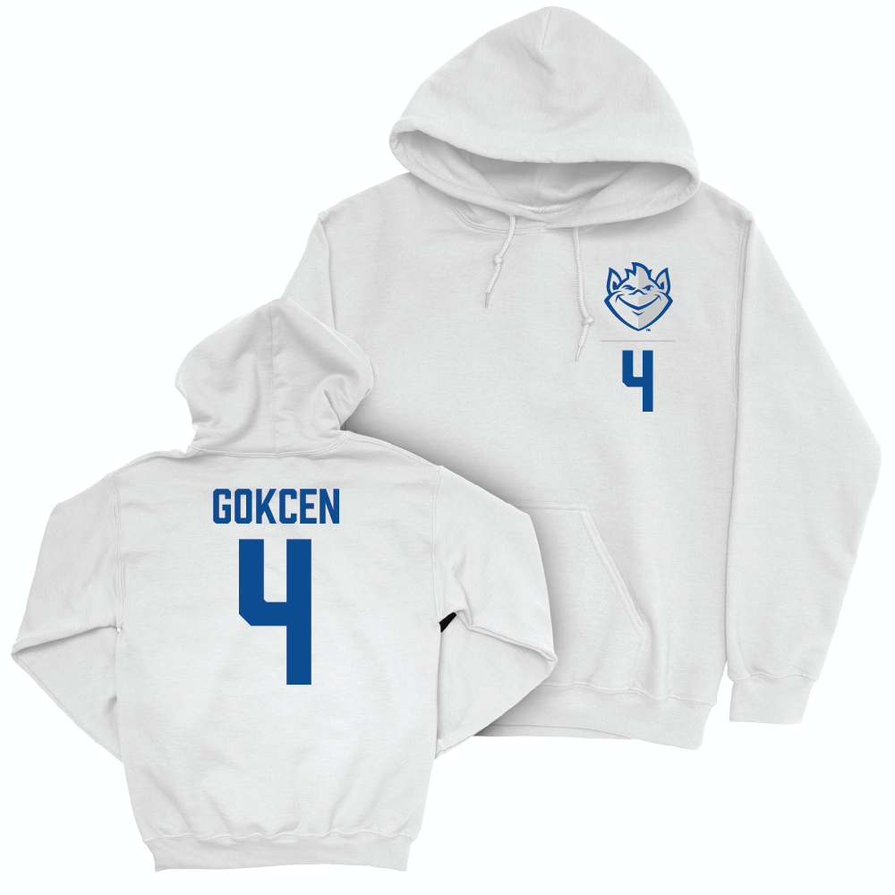 Saint Louis Women's Volleyball White Logo Hoodie  - Irmak Gokcen