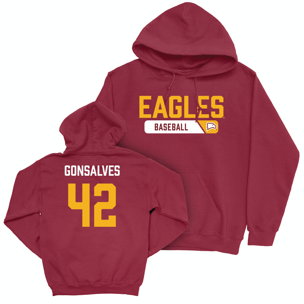 Winthrop Baseball Maroon Staple Hoodie  - Nick Gonsalves