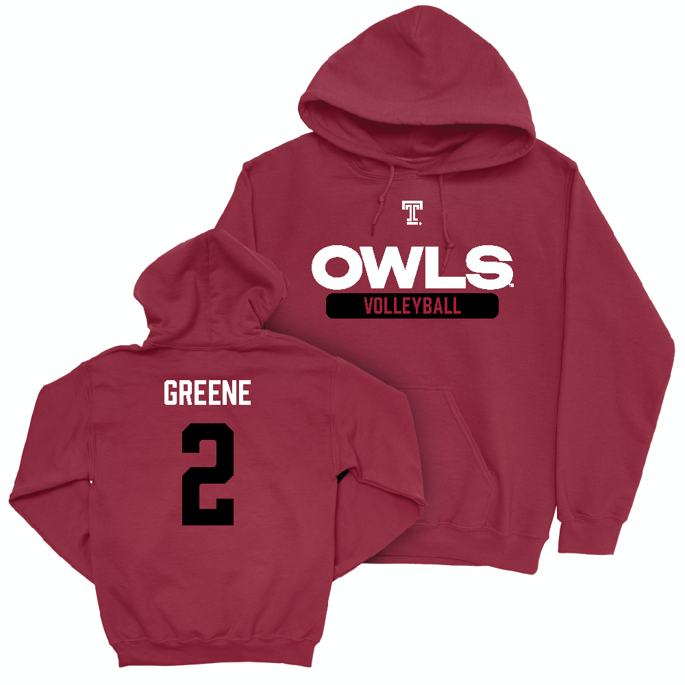 Temple Women's Volleyball Cherry Staple Hoodie  - Christiana Greene