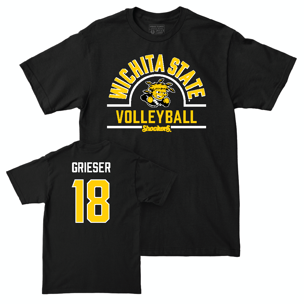 Wichita State Women's Volleyball Black Arch Tee   - Simone Grieser