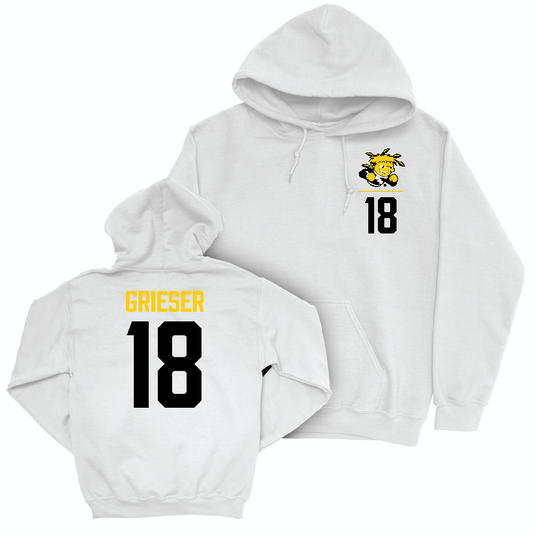 Wichita State Women's Volleyball White Logo Hoodie   - Simone Grieser