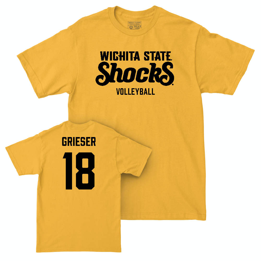 Wichita State Women's Volleyball Gold Shocks Tee   - Simone Grieser