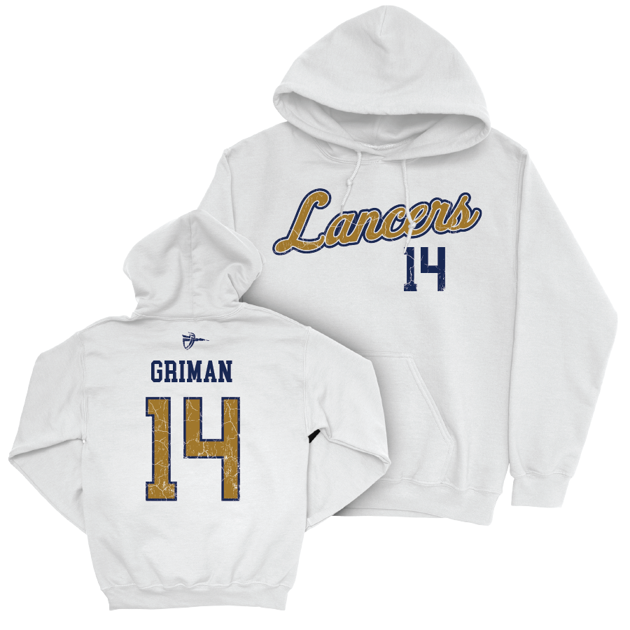 CBU Men's Basketball White Script Hoodie  - Jonathan Griman