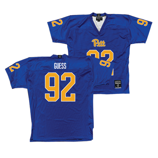 Pitt Football Blue Jersey - Cam Guess | #92