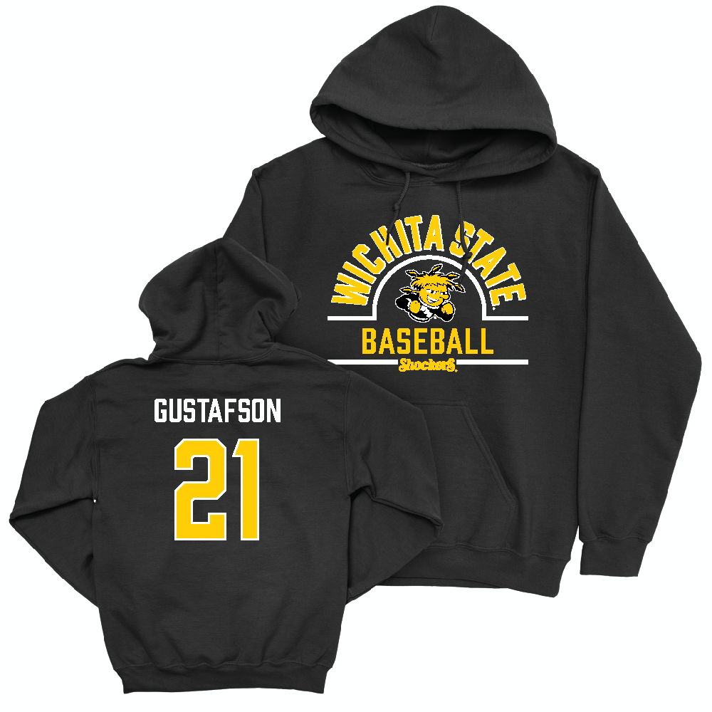 Wichita State Baseball Black Arch Hoodie  - Jaden Gustafson