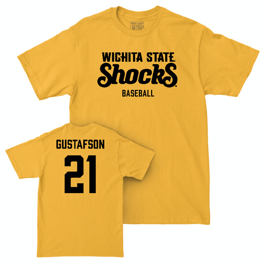 Wichita State Baseball Gold Shocks Tee  - Jaden Gustafson