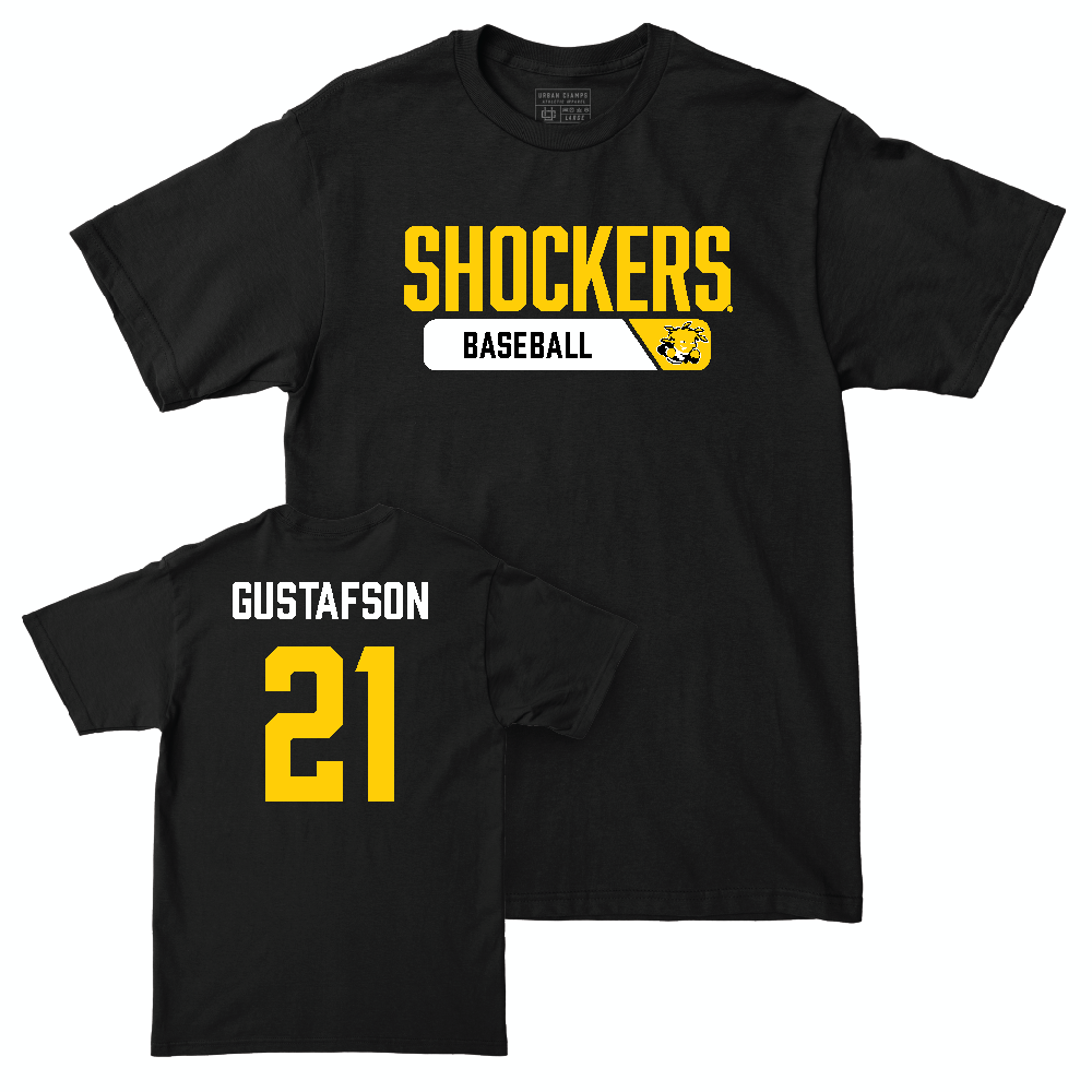 Wichita State Baseball Black Staple Tee  - Jaden Gustafson