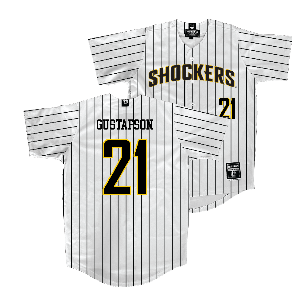 Wichita State Baseball White Jersey  - Jaden Gustafson