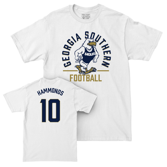 Georgia Southern Football White Classic Comfort Colors Tee  - Jacob Hammonds