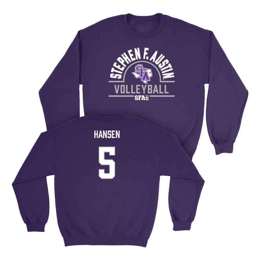 SFA Women's Beach Volleyball Purple Arch Crew - Katherine Hansen